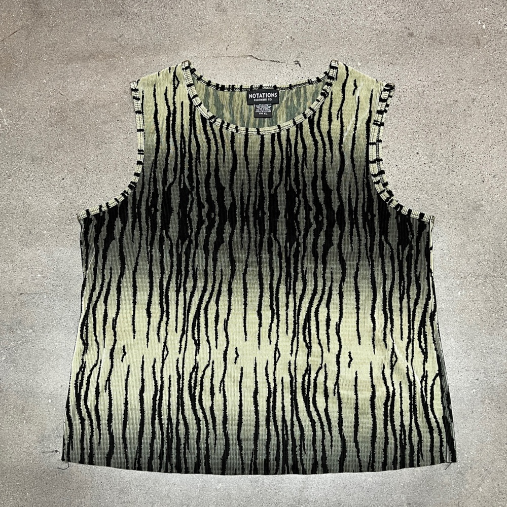 Green and Black Zebra Print Top